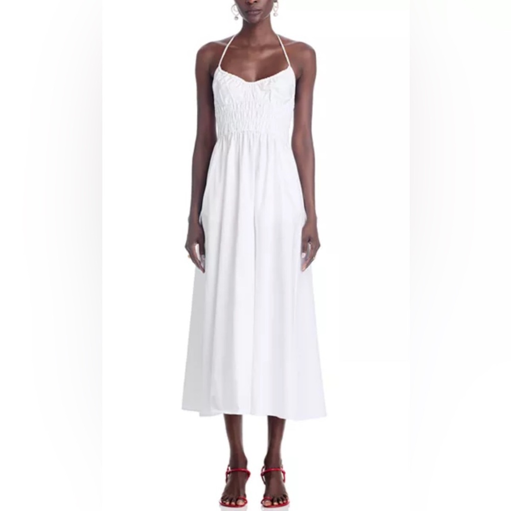 SOLID & STRIPED poplin halter white Lolita dress, size S, NWT